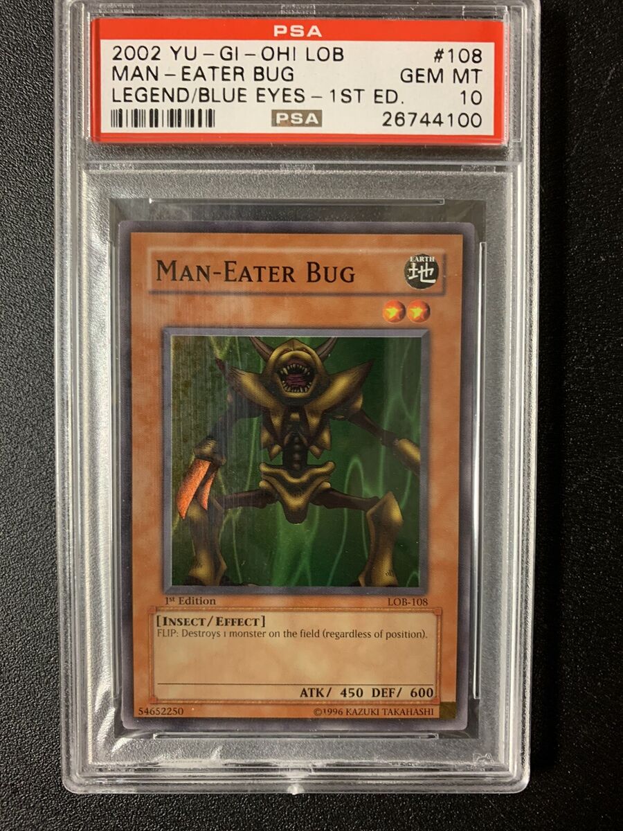 Yugioh Man-Eater Bug 1st Edition PSA 10 LOB-108 Legend Of Yugioh Man-Eater Bug 1st Edition PSA 10 LOB-108 Legend Of