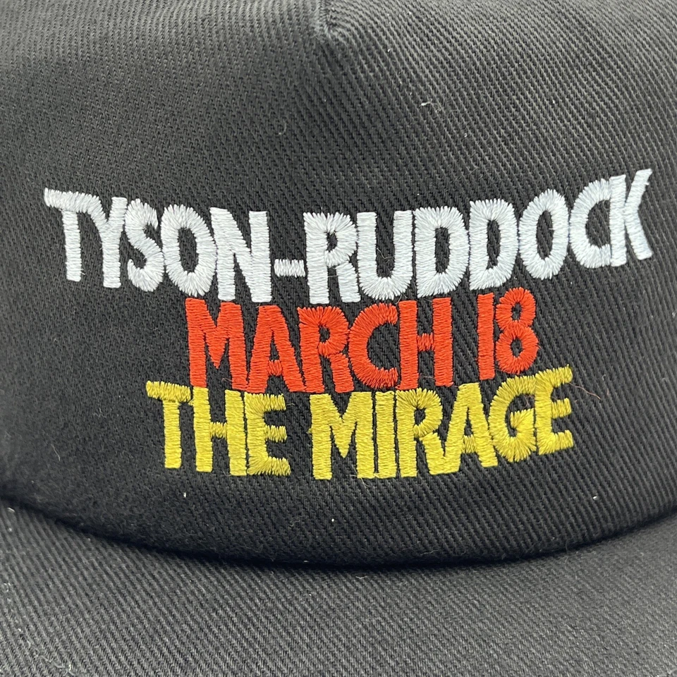 De colección Marzo 1991 Mike Tyson Vs Ruddock Sombrero de Boxeo en el Sitio Mirage Las Vegas Hecho en EE. UU. Foto 2 de 4