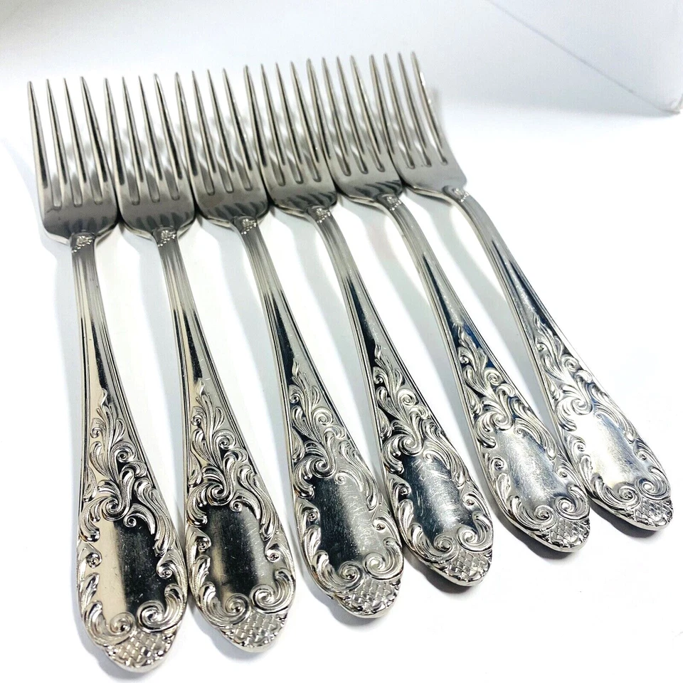 Carl Mertens Germany Ronosil 18/12 Stainless Steel CMR26 (6- Dinner Forks 8 1/8" - Image 3 of 4