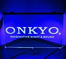 Onkyo Logo LED Neon Light Sign for Audio Video Technic store or service studio
