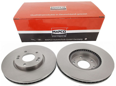 2x MAPCO BREMSSCHEIBEN HYUNDAI i35 i40 TUCSON KIA CARENS OPTIMA SPORTTAGE VORNE