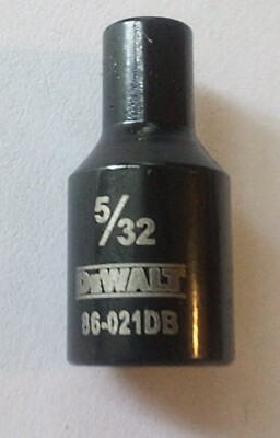 DeWalt 5/32'' x 1/4'' Dr  SAE Black Chrome  Socket  86-021DB - 6 Pt Free Shipping