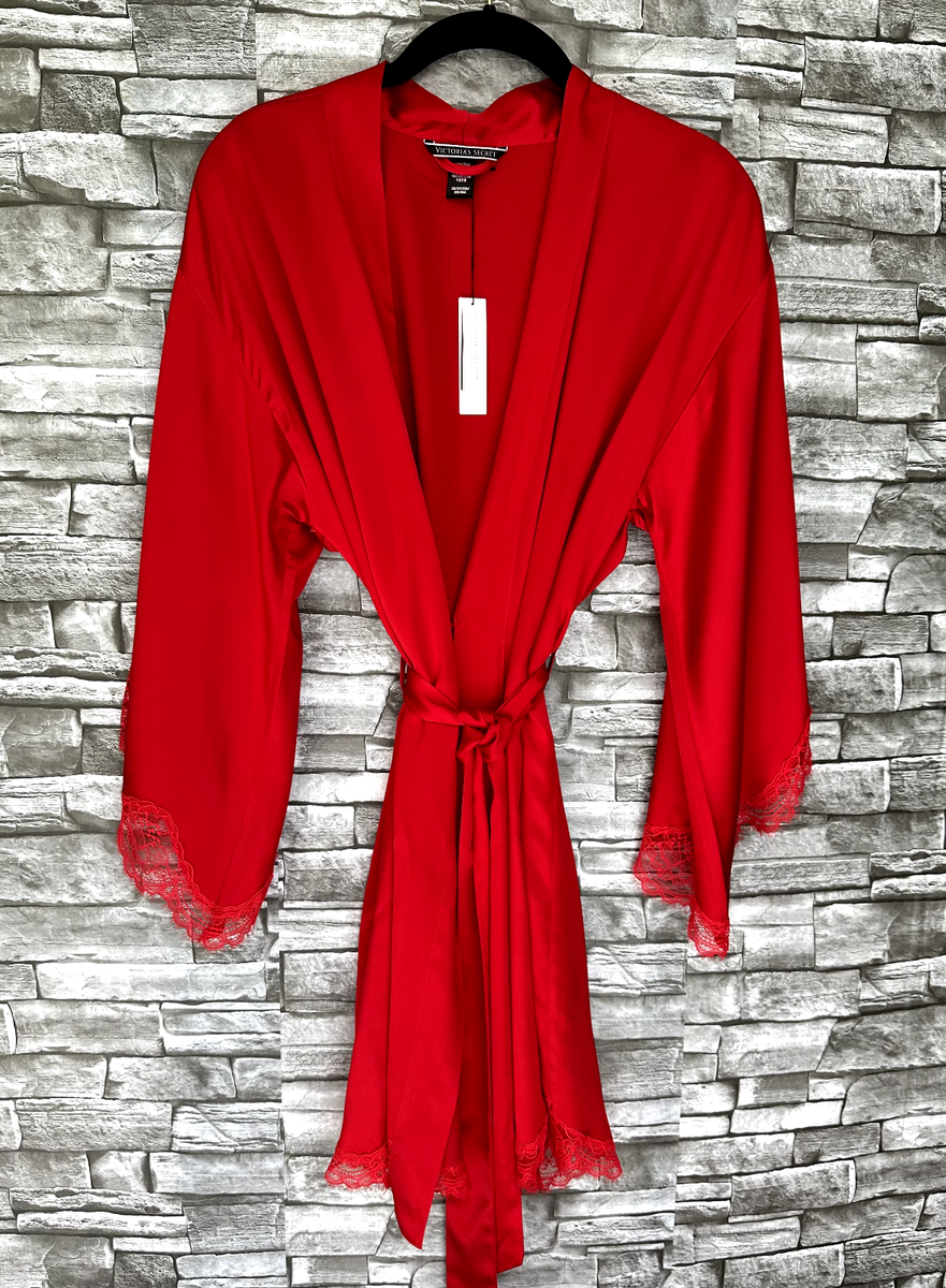 Satin Victoria Secret Vestaglia A Righe Victoria's Secret Luxe 100