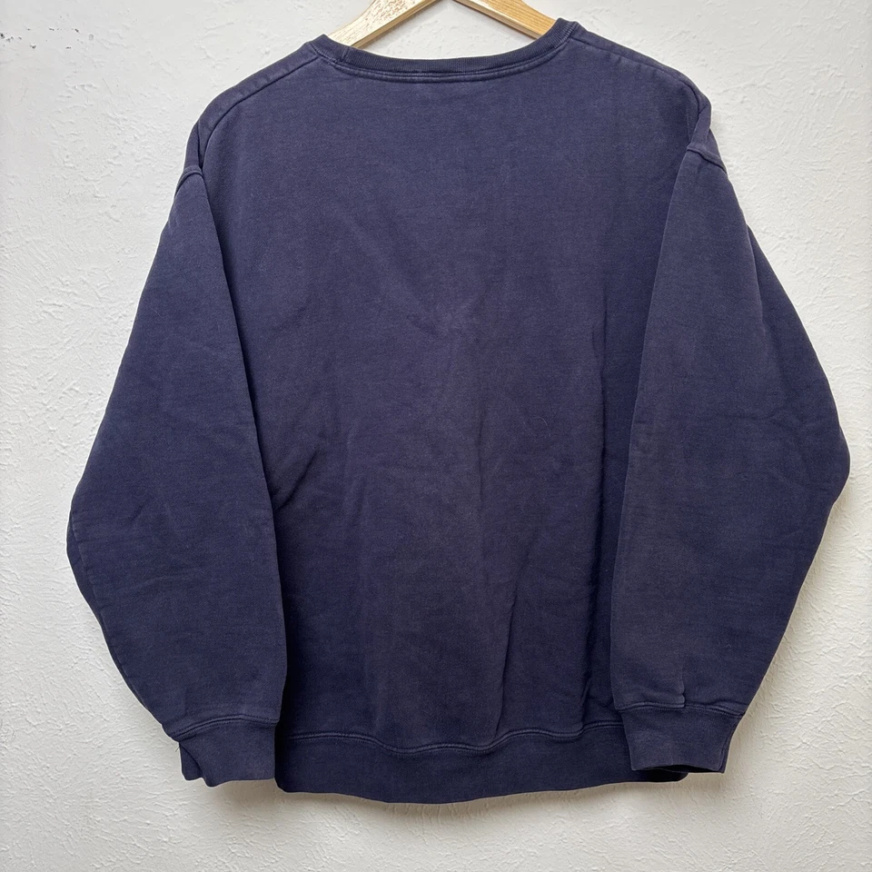 Винтажный свитшот 90-х Field Gear FG Crewneck мягкий однотонный темно-синий размер средний - Изображение 4 из 4