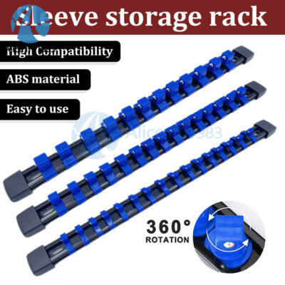 Socket Organizer 1/2 3/8 1/4 inch Drive Socket Rail Holders Wall Mount   #F19