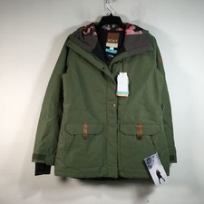 Women's Roxy Andie Full Zip Parka, Size L - Bronze Green