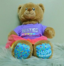 Build A Bear Happy Birthday Bear With Besties Skirt Set 15  Plus Stuffed Toy