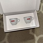 Bnib Supreme Ipa Porcellane Aosta Espresso Cups Black Set Of 2 Black