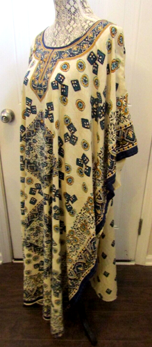 Eshe Boho Maxi Caftan Dress Women’s Beaded Ethnic Kaftan Lounge Wear One Size - Picture 4 of 7