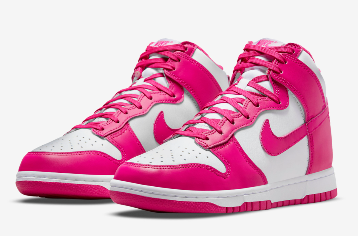 nike dunk high pink pow