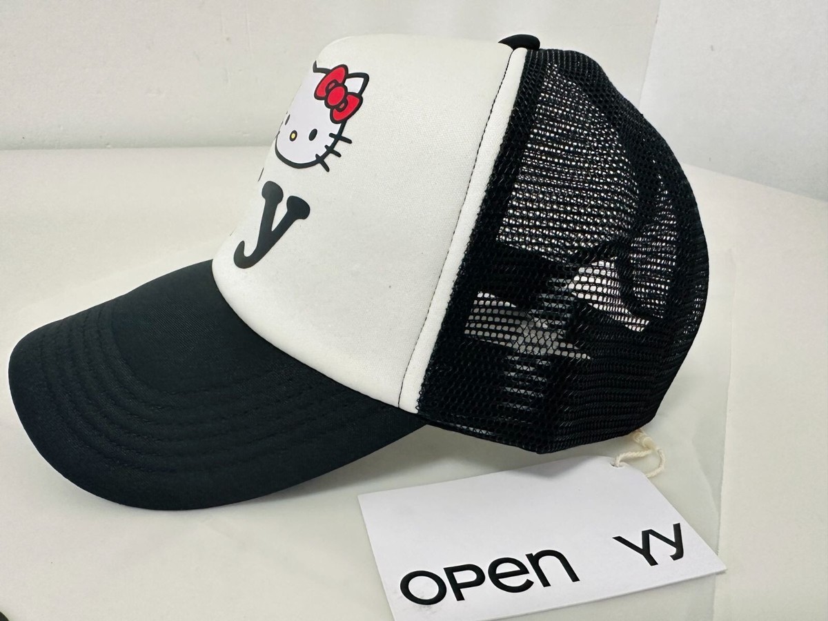Open Yy x Hello Kitty Trucker Cap Black / 100% Authentic New