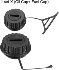 Stihl 066 088 MS640 MS660 Fuel Cap & Oil Cap. P/N: 0000 350 0509 & 0000 350 0520