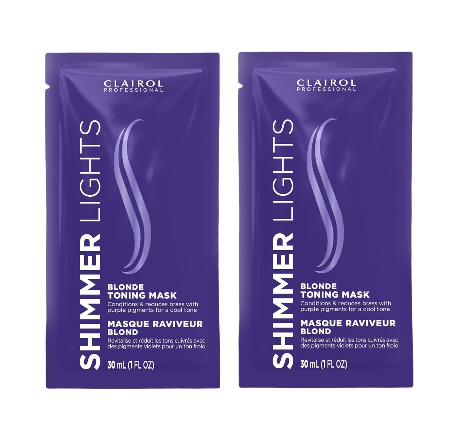 Тонирующая маска Clairol Professional Shimmer Lights Blonde, 1 унция (2 упаковки)