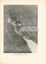 THE PARAVANES AT WORK SHIP PHOTO  ILLUSTRATION PRINT