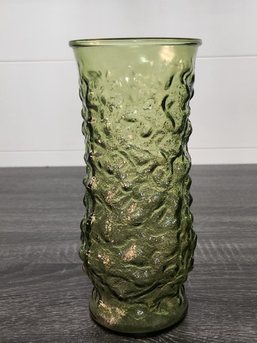Vintage Crinkle Green Glass Floral Vase E. O. Brody Co. Cleveland Ohio 1950’s - Picture 18 of 24