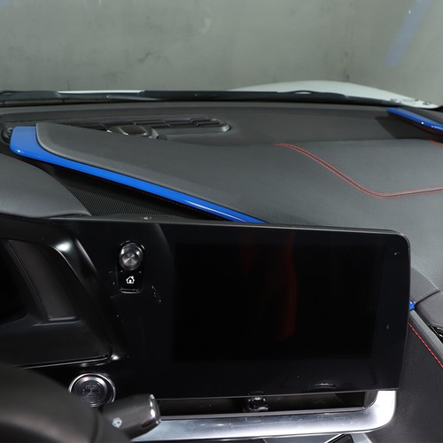 3PCS Blue Interior Dashboard Side Instrument Cover Trim For Corvette C8 2020-23 - Picture 4 of 7