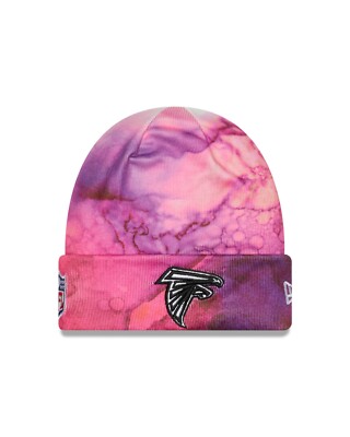 Atlanta Falcons New Era Crucial Catch Knit Hat Pink Ink