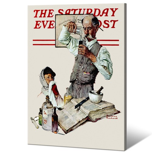 Norman Rockwell Pharmacist Poster Home Wall Deco Art Painting Print Canvas 16x20