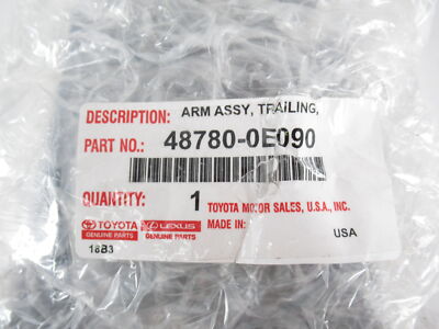 Genuine OEM Toyota 48780-0E090 Driver LH Rear Trailing Arm 2017