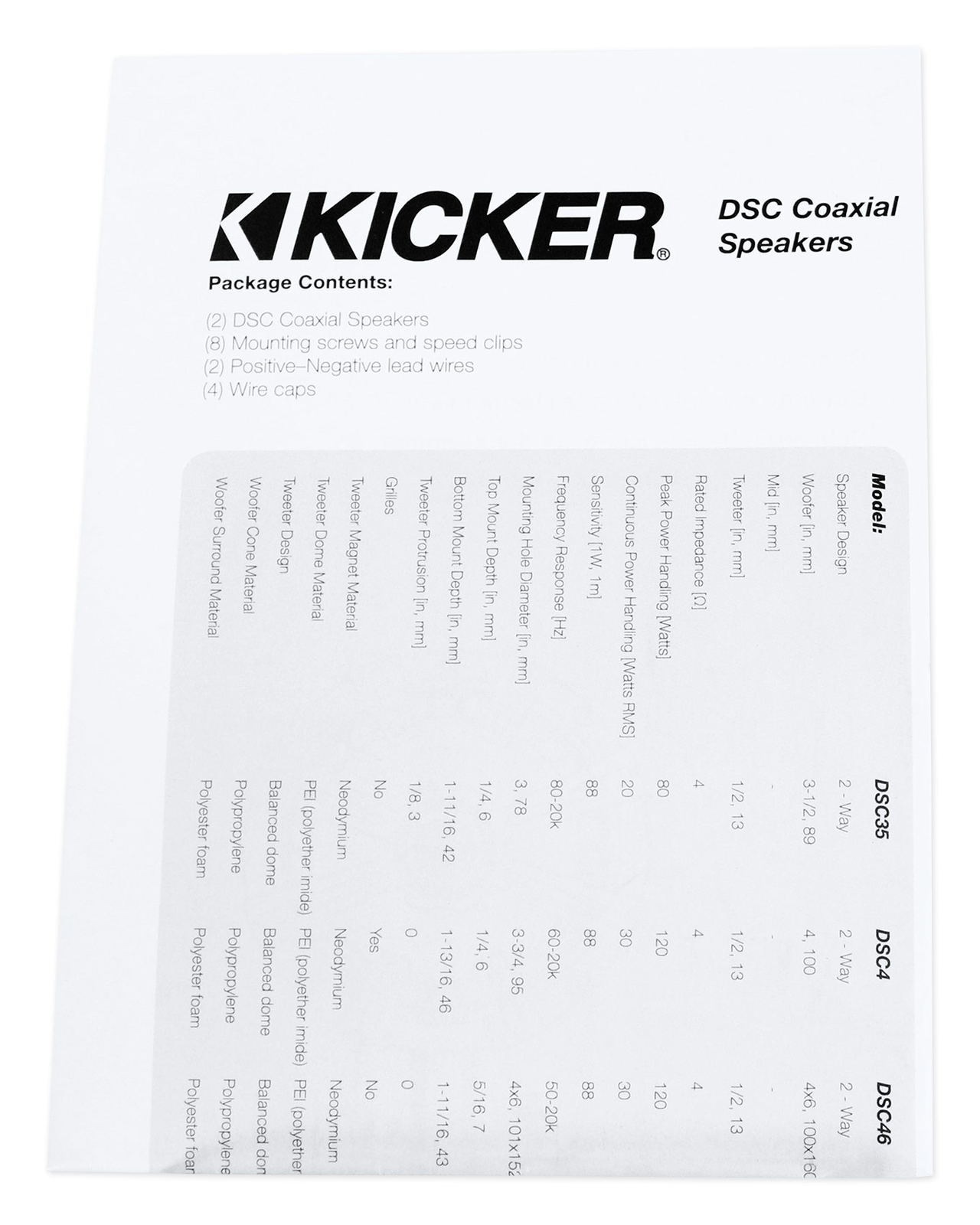 4 Kicker 43DSC6704 DSC670 240 Вт 675 2-Полосные автомобильные аудиодинамики 4-Омный DS670