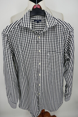Burberry Hemd Gr.40 100% Baumwolle Weiß Schwarz Blue Label Top Zustand