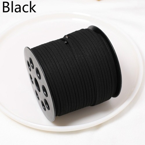 DIY 100 Yards Faux Suede Leather Jewelry Cord Flat Strap Velvet Lace Thread Sew - Picture 19 of 21