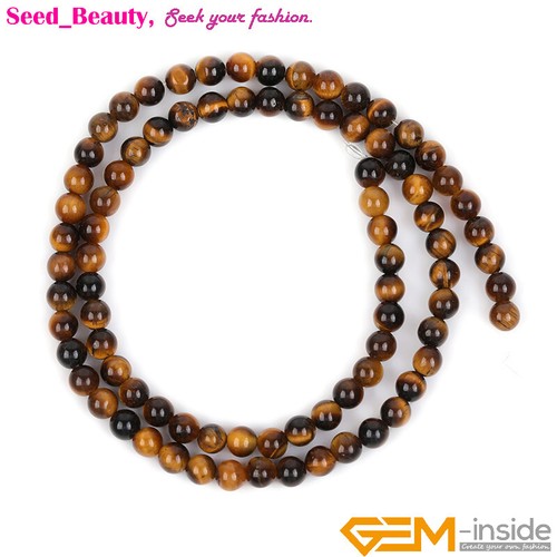 Round Natural Yellow Tiger's Eye Gemstone Beads For Jewelry Making Strand 15" - 第 27/63 張圖片