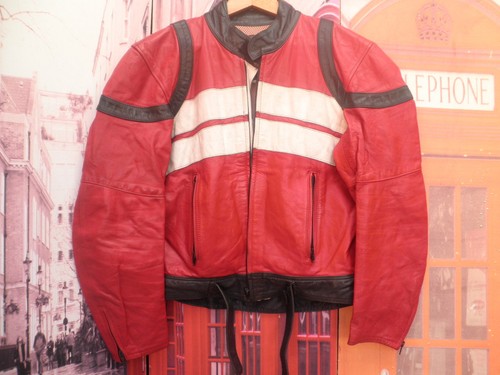 CHUPA CUERO VINTAGE SP CHAQUETA PIEL MOTORISTA BIKER HARLEY PERFECTO FORRO  TRANS | eBay