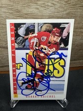 1993-94 Score Robert Reichel Calgary Flames #204 In-Person ON-CARD AUTO