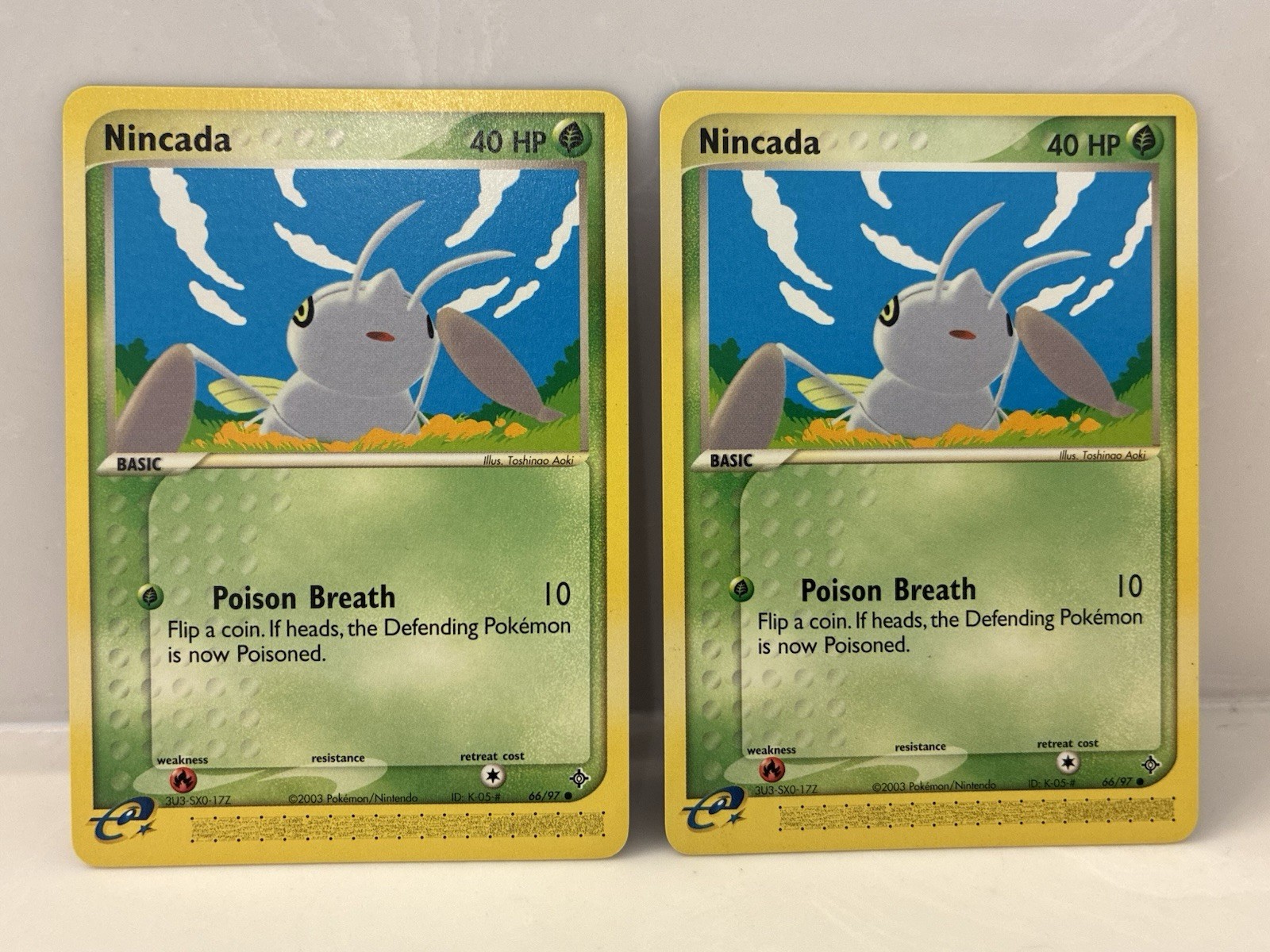 Pokemon EX Dragon Set e-Reader Card Nincada 66/97 (2x)