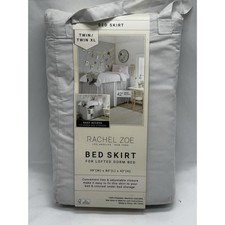 Rachel Zoe Light Gray Bed Skirt Lofted Bed Dorm TwinXL NWT