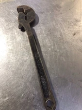 Antique 14” Masterench Pipe Wrench By Heller Bros For Plumbing And Steamfitting