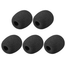 5PCS Foam Mic Cover Microphone Windscreen Shield Protection Black 41mm Length