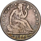 1855 O 50C Liberty Seated Half Dollar Arrows NGC Fine Details