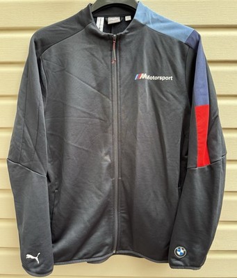 Puma BMW Motorsport M T7 Track Jacket Full Zip Mens L Racing Dark Blue Great