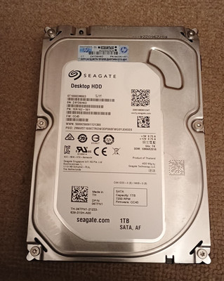 Seagate Barracuda 1TB ST1000DM003 7200RPM SATA III 3.5'' Desktop HDD 64MB Cache