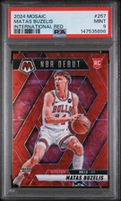 2024-25 Panini Mosaic - NBA Debut Matas Buzelis #257 International Red Mosaic...