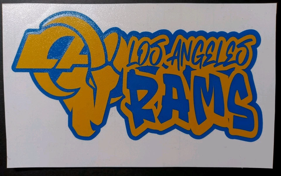  LOS ANGELES RAMS  GRAFFITI STYLE  NFL  VINYL DECAL STICKER SIZE 6X3 INCHES NEW. - Image 2 of 4