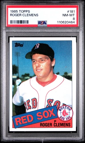 1985 TOPPS #181 ROGER CLEMENS ROOKIE RC PSA 8