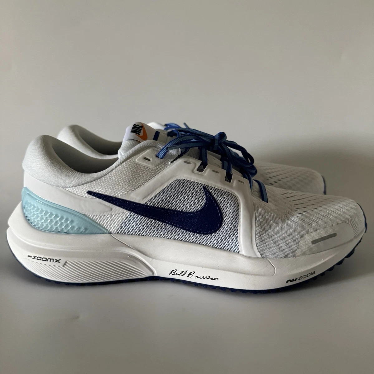 Nike Men’s Running Shoes White Blue Athletic Sneakers Size 10 Pre-Owned Nike Blue Walking Fitness & Running Shoes for Men for sale  main image 2
