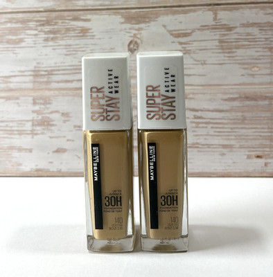 2 Pack Maybelline Super Stay 30H Foundation Makeup Full Coverage 140 Light Tan