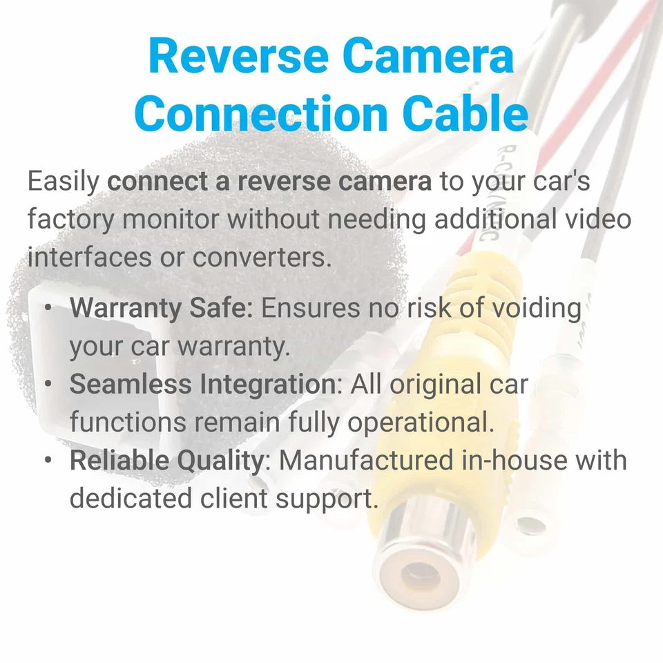 Mitsubishi Outlander Fiat Reverse Camera Kit With 8 Pin Cable Wire Harness - Image 3 of 4
