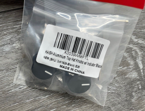 3er-Pack Kaish K1828 - schwarze Aluminium Zylinderknöpfe mit Blinker, schwarz - Bild 3 von 5
