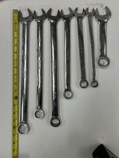 Snap-on Oex Sae Combination Wrench Set Chrome Finish Steel 7pc 14-916
