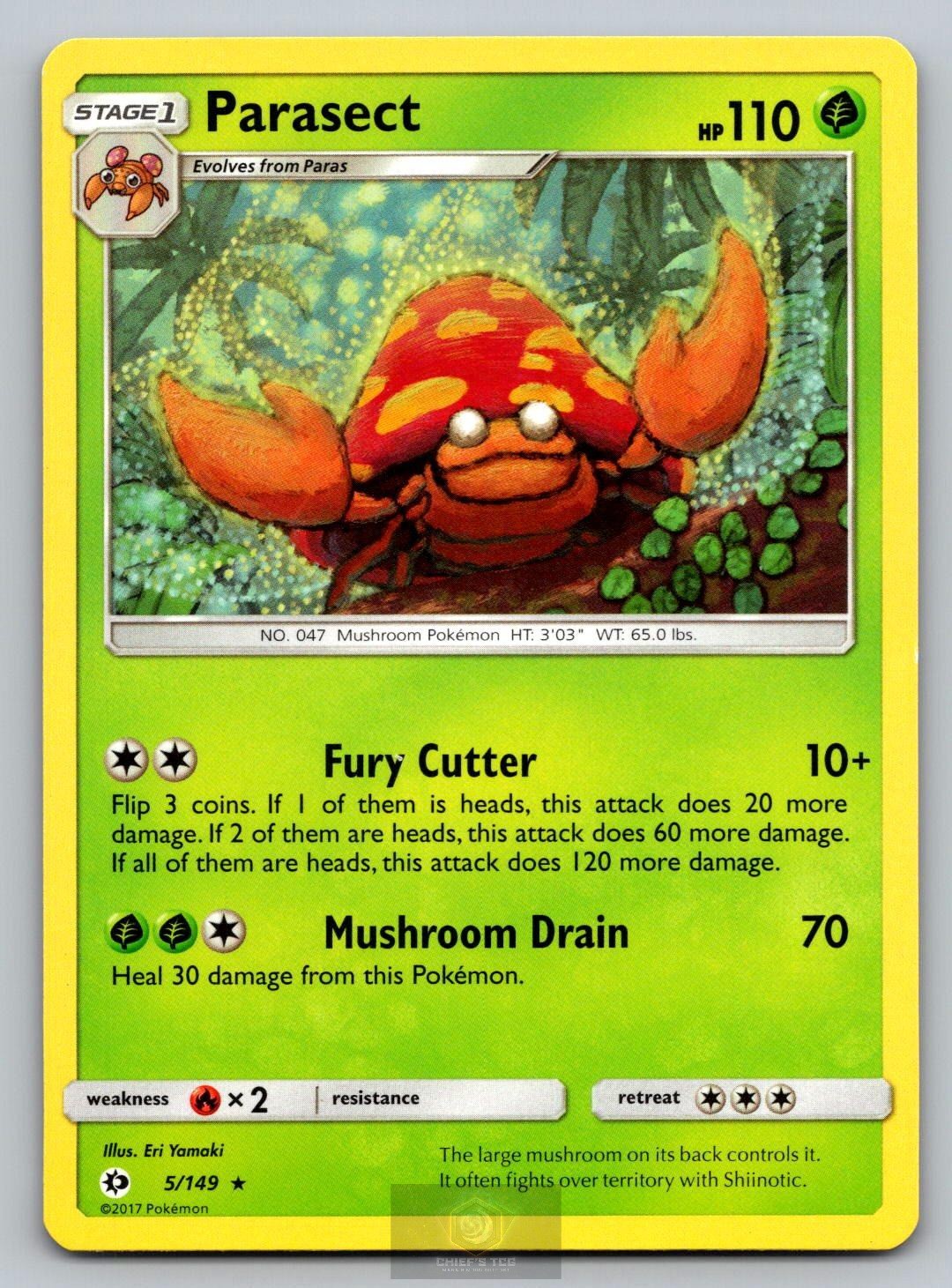 PARASECT 5/149 R SM BASE SET POKEMON NM/M
