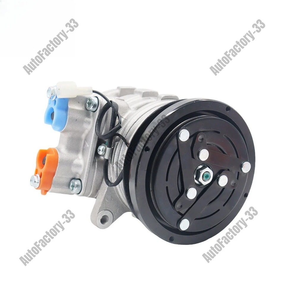 For Kubota 12V AC Compressor & A/C Clutch Replaces Denso 10P08E 447200-7443 CSW - Image 3 of 4