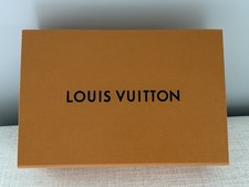 Louis Vuitton Button Closure Orange Empty Storage Gift Box 10.75 x 7.25 X 3.25