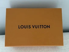 Louis Vuitton Button Closure Orange Empty Storage Gift Box 10.75 x 7.25 X 3.25