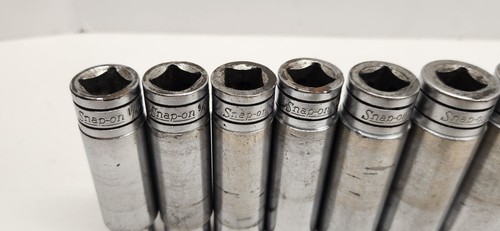 Snap On 1/2 Drive Deep 6pt 12pt SAE Sockets 1/2" to 1-1/8" 11 pc Lot - Picture 16 of 20