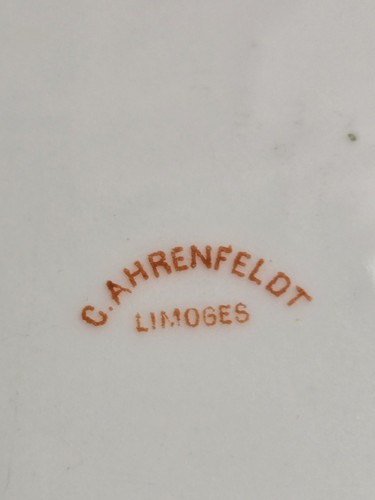 Charles Ahrenfeldt Limoges FRANCE Square Bowl 9.5 X9.5" Floral Original Handles - Picture 4 of 16
